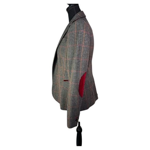 Zara Wool Blend Blazer With Elbow Patches Size Large - Picture 2 of 9